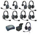 Eartec - Ultralite HD Set 9 personnes avec Hub + Casque Filaire Max 4G double