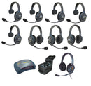 Eartec - Ultralite HD Set 9 personnes avec Hub + Casque Filaire Max 4G double