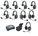 Eartec - Ultralite HD Set 9 personnes avec Hub + Casque Filaire Max 4G double