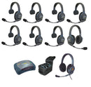 Eartec - Ultralite HD Set 9 personnes avec Hub + Casque Filaire Max 4G double